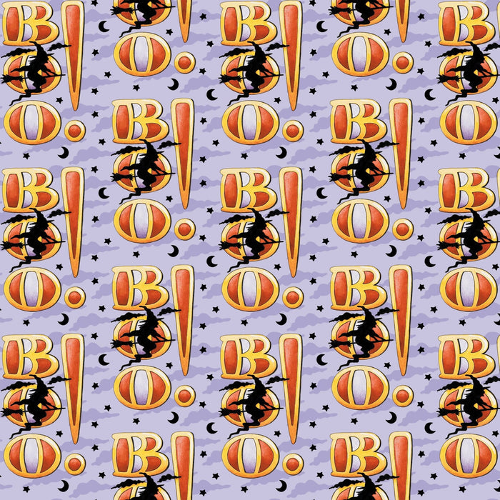 PRE - Order Moonlit Mischief by Mary Engelbreit - Boo! PWMY044.LILAC - Half Yard May 2026 - Modern Fabric Shoppe