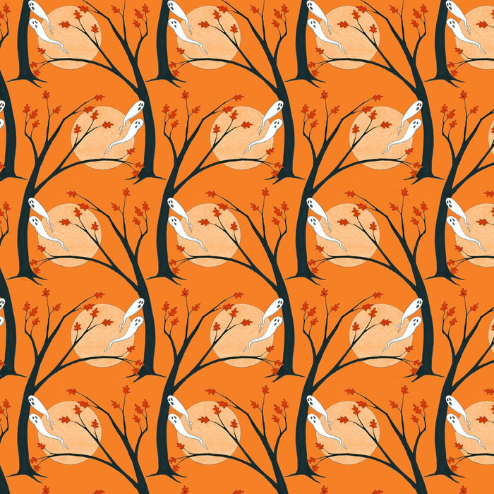 PRE - Order Moonlit Mischief by Mary Engelbreit - Haunted Hallows PWMY046.ORANGE - Half Yard May 2026 - Modern Fabric Shoppe