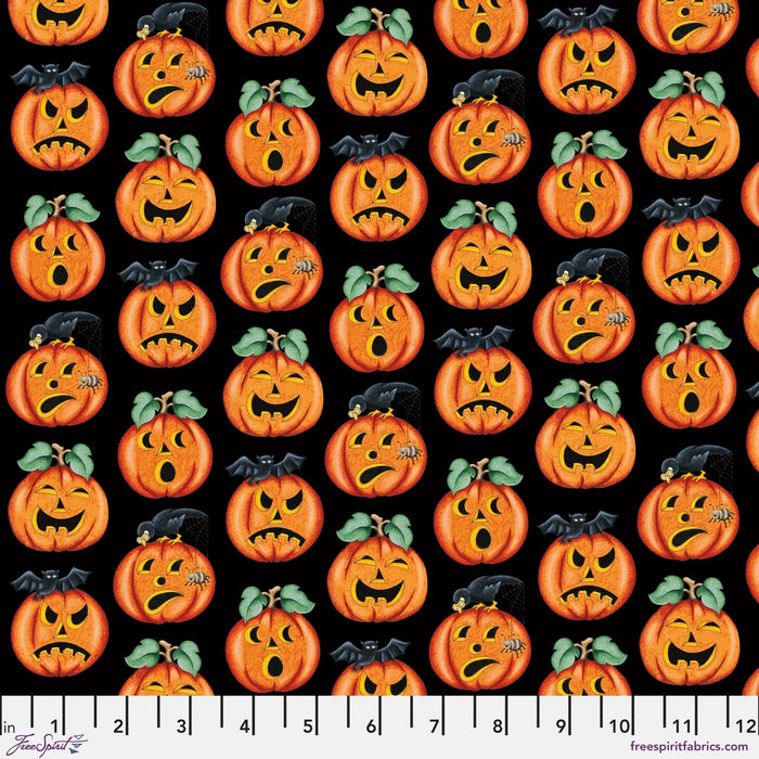 PRE - Order Moonlit Mischief by Mary Engelbreit - Jack - O - Lanterns PWMY050.BLACK - Half Yard May 2026 - Modern Fabric Shoppe