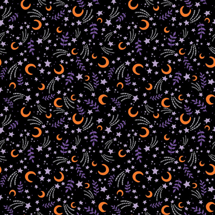 PRE - Order Moonlit Mischief by Mary Engelbreit - October Sky PWMY051.BLACK - Half Yard May 2026 - Modern Fabric Shoppe