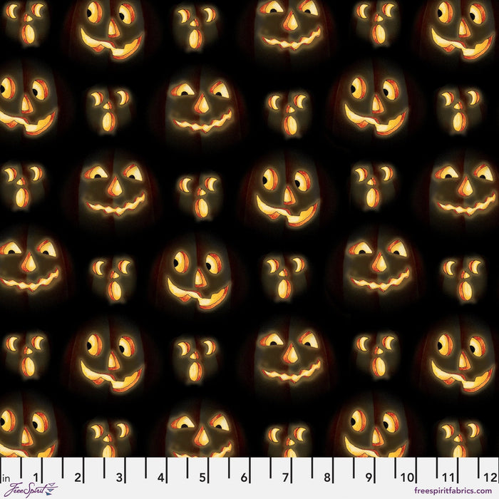 PRE - Order Moonlit Mischief by Mary Engelbreit - Pumpkin Glow PWMY048.BLACK - Half Yard May 2026 - Modern Fabric Shoppe