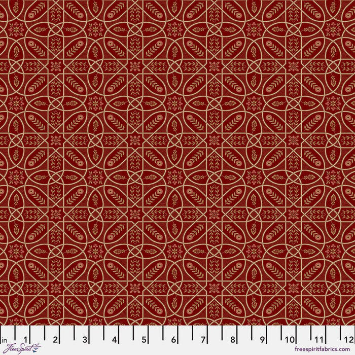 PRE-ORDER Morris & Company- Cotswold Holiday- Brophy Trellis PWWM046.WINE- Half Yard- June 2024 - Modern Fabric Shoppe