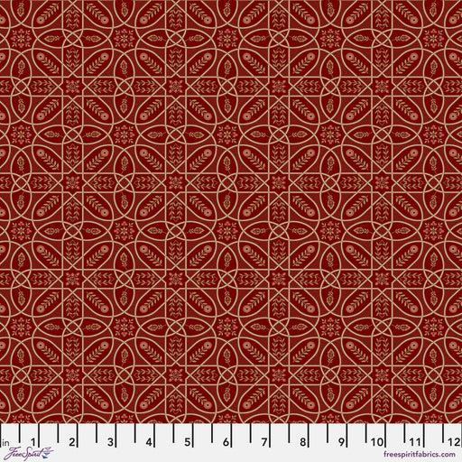 PRE-ORDER Morris & Company- Cotswold Holiday- Brophy Trellis PWWM046.WINE- Half Yard- June 2024 - Modern Fabric Shoppe