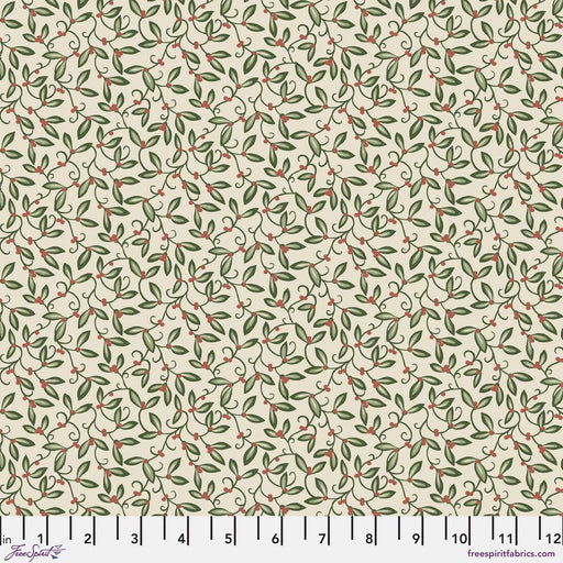 PRE-ORDER Morris & Company- Cotswold Holiday- Mistletoe PWWM095.CREAM- Half Yard- June 2024 - Modern Fabric Shoppe