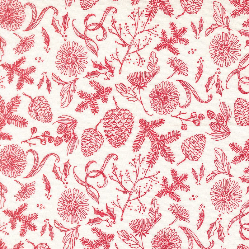 PRE-ORDER Mum's Christmas by Robin Pickens- Snow Crimson 48824 11 - Half Yard- May 2027 - Modern Fabric Shoppe