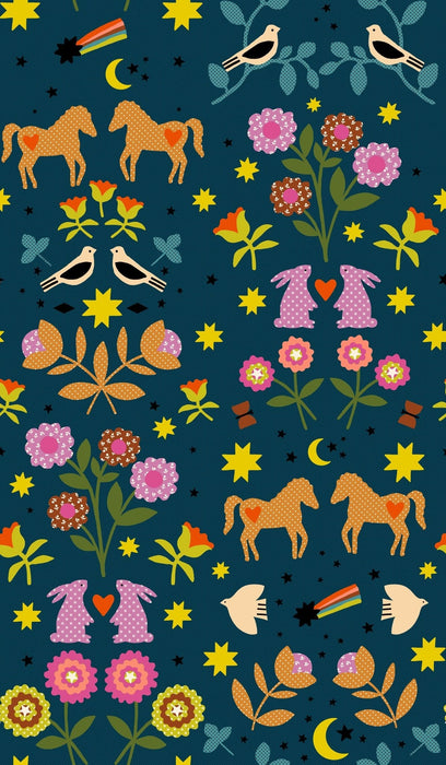 PRE - Order Mystic Fable by Alexia Marcella Abegg - RS 4144 16 Soft Black - Half Yard - March 2026 - Modern Fabric Shoppe