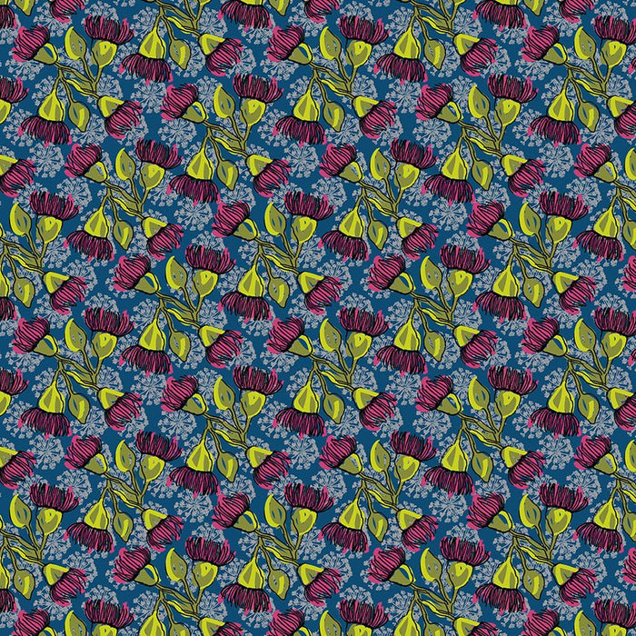 PRE - Order Natalie Barnes - Winding Road - Eucalyptus 55012 - 2 Teal - Half Yard - March 2026 - Modern Fabric Shoppe
