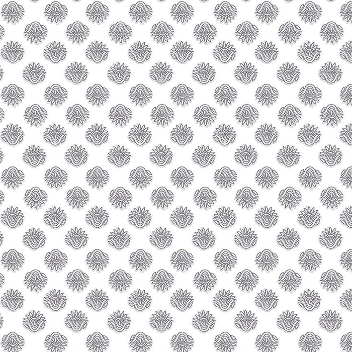 PRE - Order Natalie Barnes - Winding Road - Lotus 55015 - 11 White/Grey - Half Yard - March 2026 - Modern Fabric Shoppe