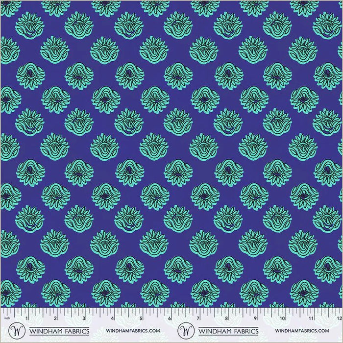 PRE - Order Natalie Barnes - Winding Road - Lotus 55015 - 12 Blue - Half Yard - March 2026 - Modern Fabric Shoppe