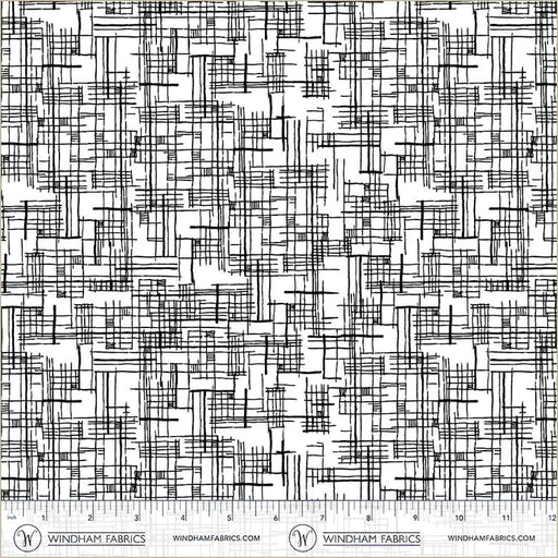 PRE - Order Natalie Barnes - Winding Road - Map 55014 - 7 White/Black - Half Yard - March 2026 - Modern Fabric Shoppe