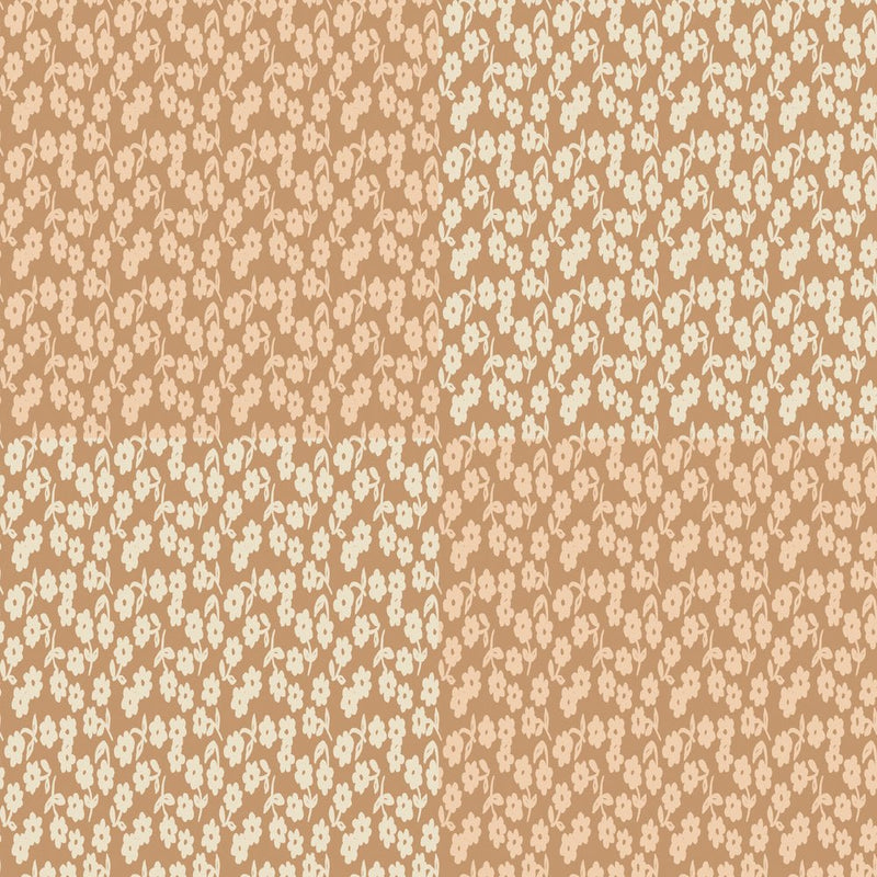 PRE - Order Nathalie Lete - Last Fall in Japan - Little Flowers PWNL065.CORAL Half Yard - September 2026 - Modern Fabric Shoppe