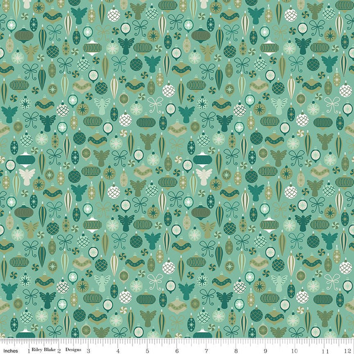 PRE - Order Nutcracker Tradition by Jennifer Long - Adorn The Tree CD17674 - SPEARMINT - Half Yard May 2026 - Modern Fabric Shoppe