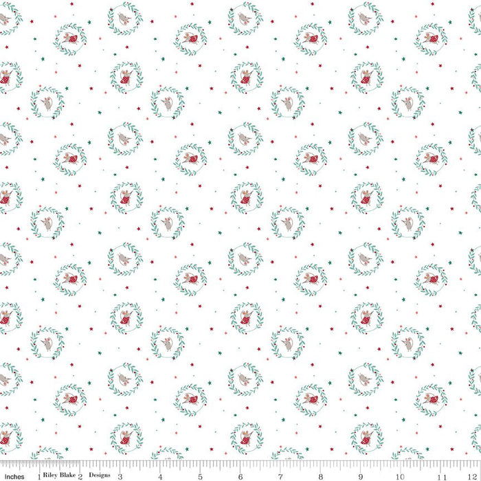 PRE - Order Nutcracker Tradition by Jennifer Long - Christmas Mice CD17673 - SNOW - Half Yard May 2026 - Modern Fabric Shoppe