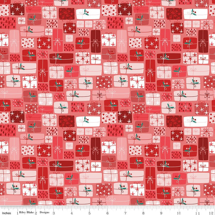 PRE - Order Nutcracker Tradition by Jennifer Long - Gifts Of Giving CD17675 - BERRY - Half Yard May 2026 - Modern Fabric Shoppe