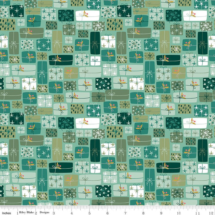 PRE - Order Nutcracker Tradition by Jennifer Long - Gifts Of Giving CD17675 - SPEARMINT - Half Yard May 2026 - Modern Fabric Shoppe
