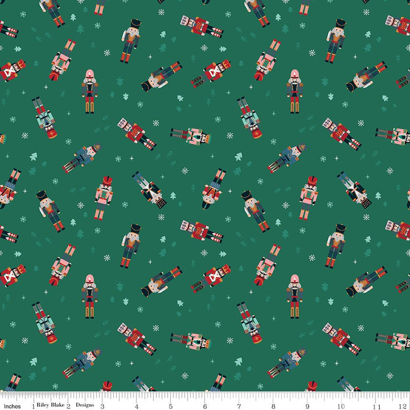 PRE - Order Nutcracker Tradition by Jennifer Long - Nutcracker Toss CD17672 - PINE - Half Yard May 2026 - Modern Fabric Shoppe