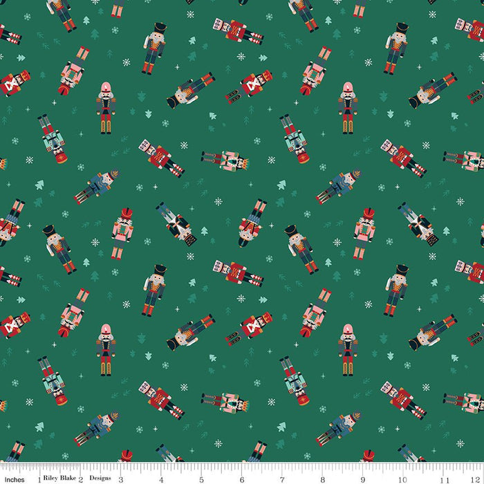PRE - Order Nutcracker Tradition by Jennifer Long - Nutcracker Toss CD17672 - PINE - Half Yard May 2026 - Modern Fabric Shoppe