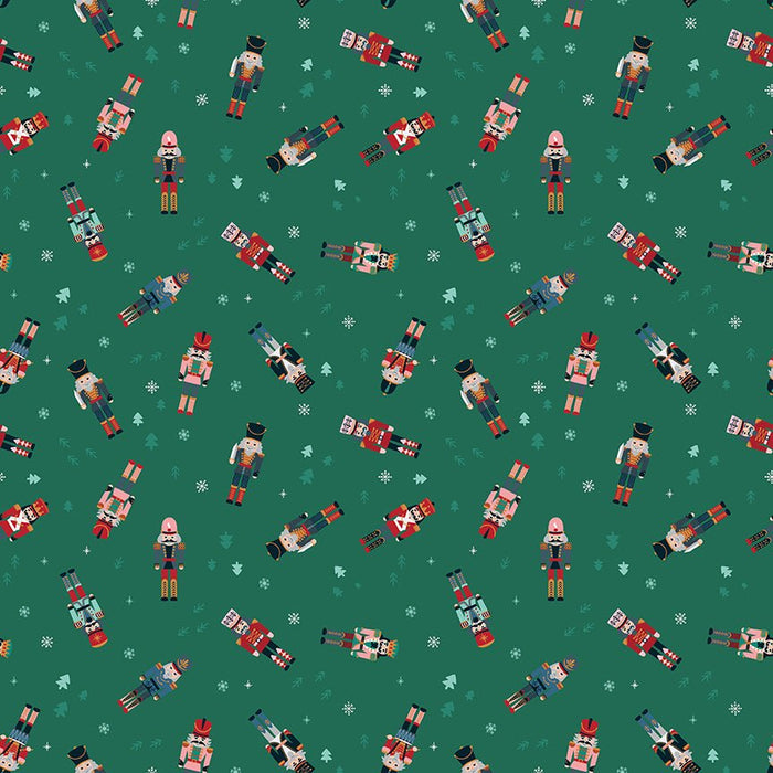 PRE - Order Nutcracker Tradition by Jennifer Long - Nutcracker Toss CD17672 - PINE - Half Yard May 2026 - Modern Fabric Shoppe
