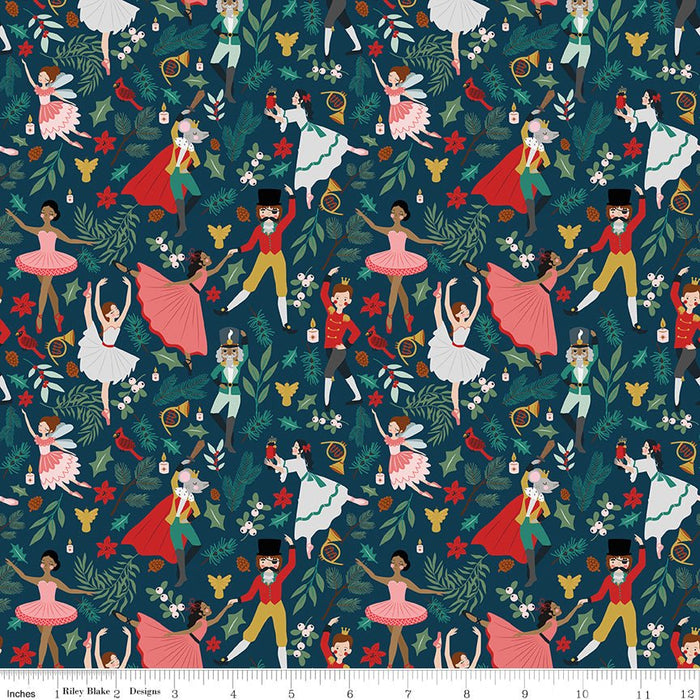 PRE - Order Nutcracker Tradition by Jennifer Long - Storybook CD17671 - MIDNIGHT - Half Yard May 2026 - Modern Fabric Shoppe