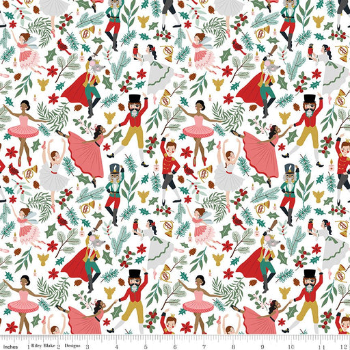 PRE - Order Nutcracker Tradition by Jennifer Long - Storybook CD17671 - SNOW - Half Yard May 2026 - Modern Fabric Shoppe