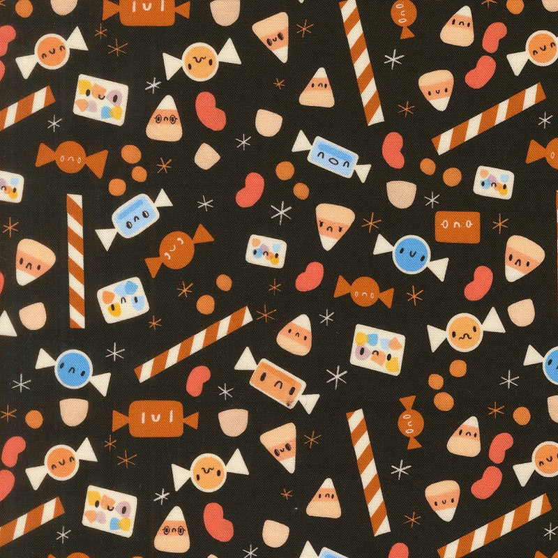 PRE-ORDER Only Treats by Lizzy House- Midnight 37155 21 - Half Yard- June 2027 - Modern Fabric Shoppe