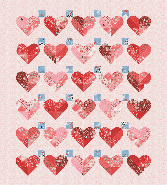 PRE - ORDER Only You Quilt Kit featuring Funny Valentine by Lizzy House - November 2025 - Modern Fabric Shoppe