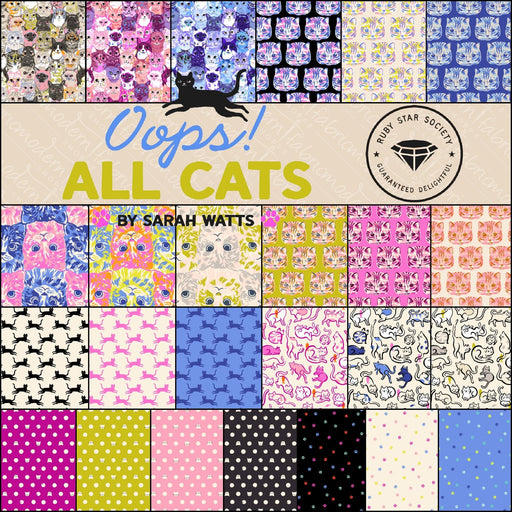 PRE-ORDER Oops All Cats by Sarah Watts- Fat Quarter Bundle- May 2027 - Modern Fabric Shoppe