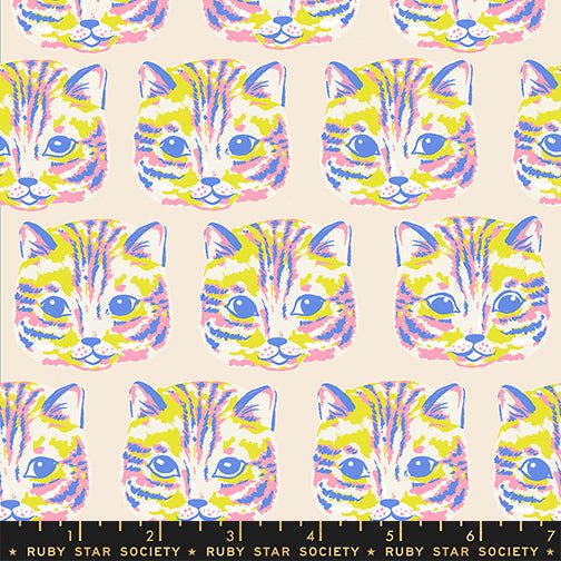 PRE-ORDER Oops All Cats by Sarah Watts- RS 2147 12 - Neon Pink- Half Yard- May 2027 - Modern Fabric Shoppe