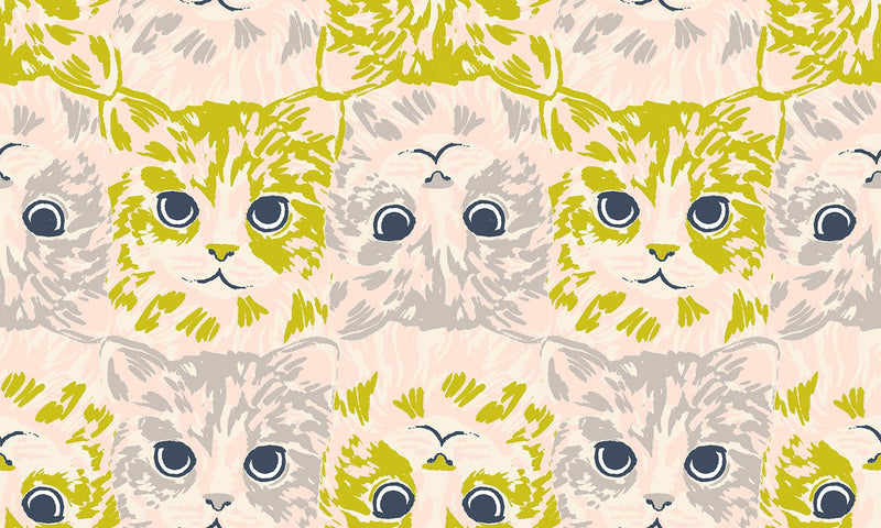 PRE-ORDER Oops All Cats by Sarah Watts- RS 2148 11 - Pistachio- Half Yard- May 2027 - Modern Fabric Shoppe