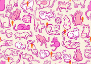 PRE-ORDER Oops All Cats by Sarah Watts- RS 2149 13 - Berry- Half Yard- May 2027 - Modern Fabric Shoppe