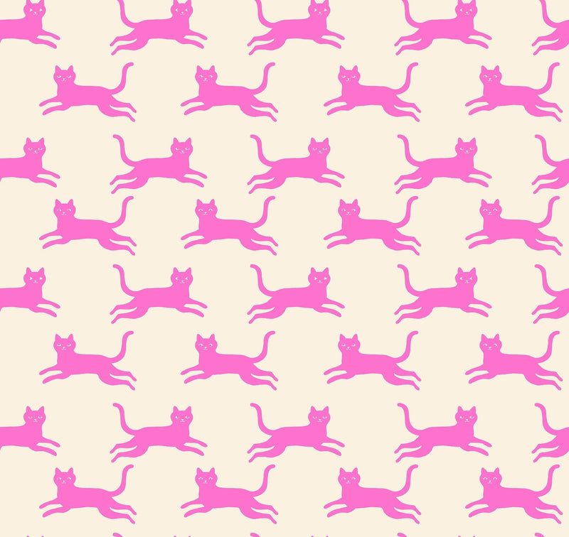 PRE-ORDER Oops All Cats by Sarah Watts- RS 2150 12 - Neon Pink- Half Yard- May 2027 - Modern Fabric Shoppe