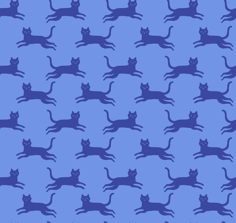 PRE-ORDER Oops All Cats by Sarah Watts- RS 2150 18 - Lindley Blue- Half Yard- May 2027 - Modern Fabric Shoppe