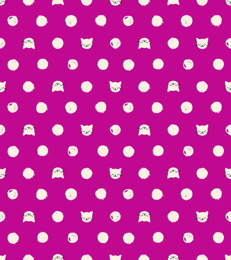 PRE-ORDER Oops All Cats by Sarah Watts- RS 2151 14 - Berry- Half Yard- May 2027 - Modern Fabric Shoppe