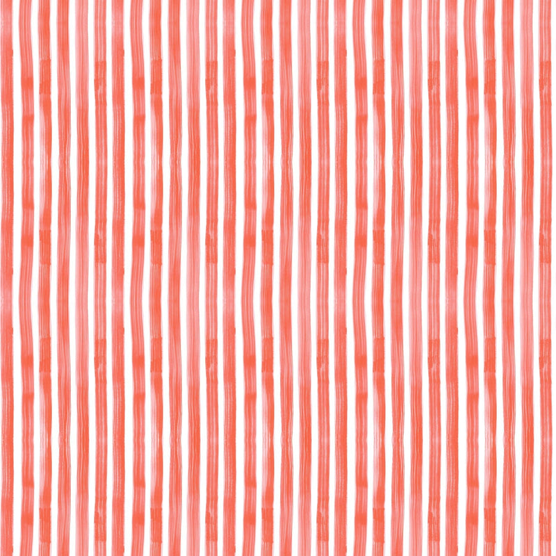 PRE - Order Painted Garden by Josephine Kimberling - Stripe 91062 - 20 Coral - Half Yard - June 2025 - Modern Fabric Shoppe