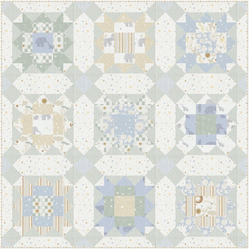 PRE - Order Paper + Cloth - Wishy Washi Quilt Kit featuring To the Moon and Back - October 2025 - Modern Fabric Shoppe