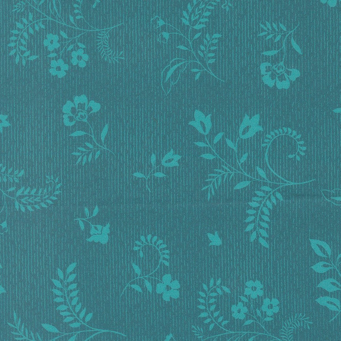 PRE - Order Parlor by Crystal Manning - Boho Flowers 11967 16 - Peacock - Half Yard - September 2025 - Modern Fabric Shoppe
