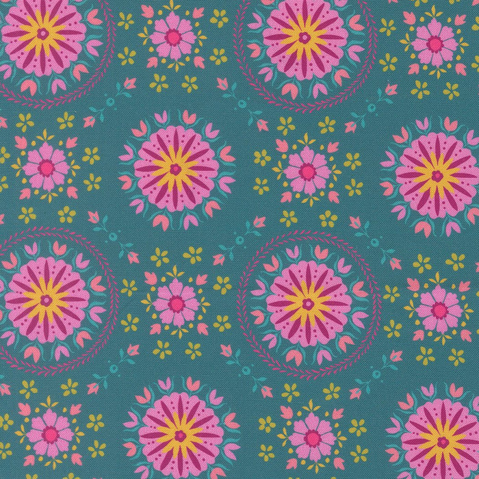PRE - Order Parlor by Crystal Manning - Mandala 11964 16 - Peacock - Half Yard - September 2025 - Modern Fabric Shoppe