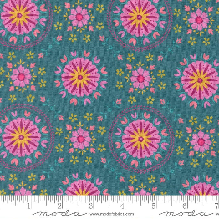 PRE - Order Parlor by Crystal Manning - Mandala 11964 16 - Peacock - Half Yard - September 2025 - Modern Fabric Shoppe