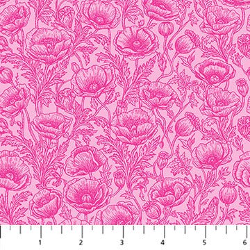 PRE - Order Patrick Lose Studios - Good Together II - Poppies 10862 - 22 Pink - Half Yard - December 2026 - Modern Fabric Shoppe