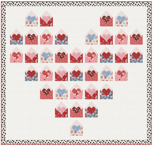 PRE - ORDER Pen Pals Quilt Kit featuring Funny Valentine by Lizzy House - November 2025 - Modern Fabric Shoppe