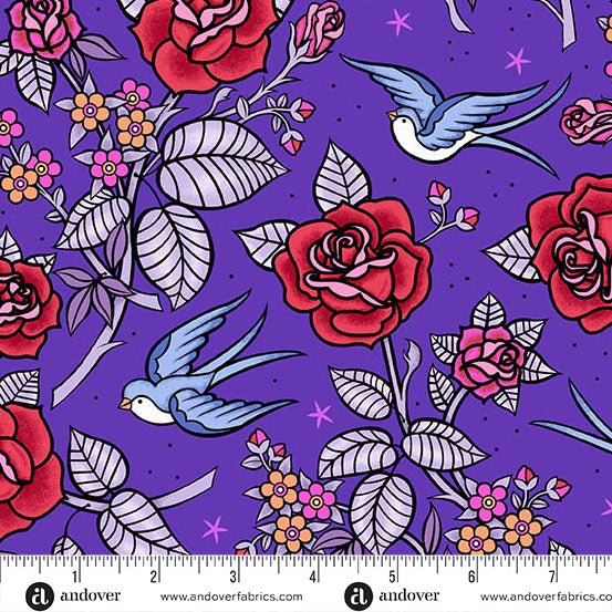 PRE - Order Perfect Day by Libs Elliott - Perfect Day A - 10217 - B Purple - Half Yard - March 2026 - Modern Fabric Shoppe