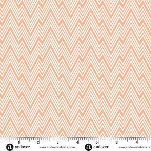 PRE - Order Perfect Day by Libs Elliott - Zigziig A - 10221 - O Orange - Half Yard - March 2026 - Modern Fabric Shoppe