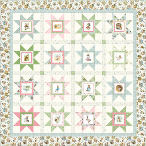 PRE - ORDER Peter Rabbit and Friends Fussy Cut Stars Quilt Kit featuring Peter Rabbit from Riley Blake - March 2025 - Modern Fabric Shoppe
