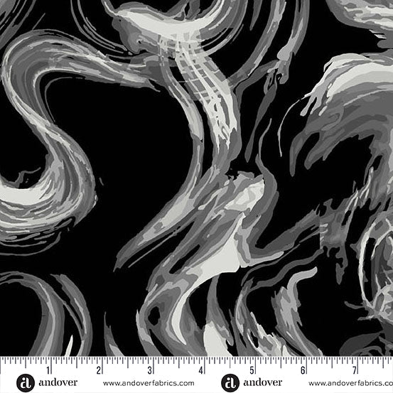 PRE - Order Phantasm by Libs Elliott - Enchantment A - 1518 - C Raven - Half Yard - July 2025 - Modern Fabric Shoppe