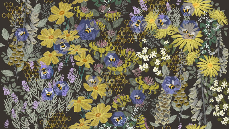 PRE - Order Pollinators by Robin Pickens - Onyx 48810 20 - Half Yard - December 2026 - Modern Fabric Shoppe