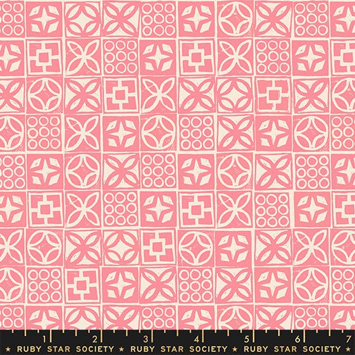 PRE - ORDER Poolside Too - Collaboration by Ruby Star Society - Architectural Blocks RS 5201 11 - Sorbet - Half Yard - April 2026 - Modern Fabric Shoppe