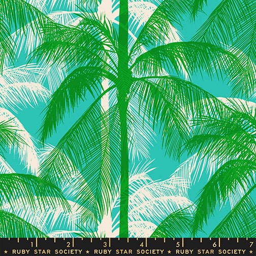 PRE - ORDER Poolside Too - Collaboration by Ruby Star Society - Poolside Palm RS 5197 14 - Tropic - Half Yard - April 2026 - Modern Fabric Shoppe