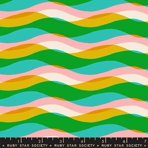 PRE - ORDER Poolside Too - Collaboration by Ruby Star Society - Poolside Waves RS 5198 11 - Tropic - Half Yard - April 2026 - Modern Fabric Shoppe
