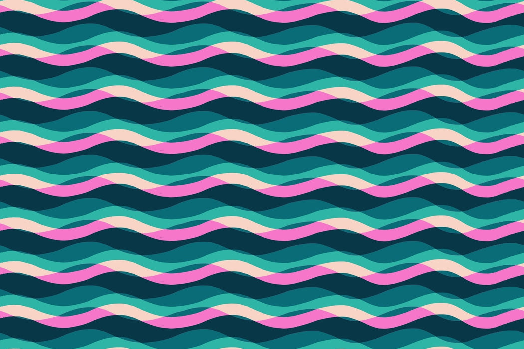 PRE - ORDER Poolside Too - Collaboration by Ruby Star Society - Poolside Waves RS 5198 15 - Peacock - Half Yard - April 2026 - Modern Fabric Shoppe