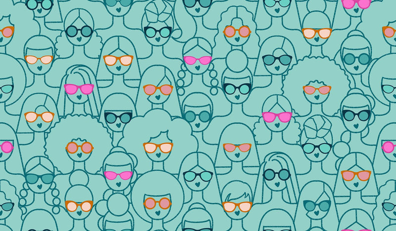 PRE - ORDER Poolside Too - Collaboration by Ruby Star Society - Shine Girl, Shine RS 5202 15 - Lagoon - Half Yard - April 2026 - Modern Fabric Shoppe